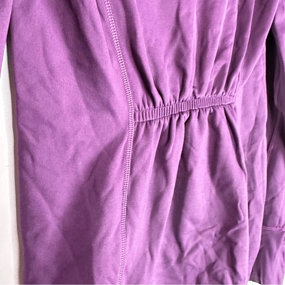 Lululemon First Mile 1/2 Zip Pullover Darkest Magenta 6 ruched back - Picture 7 of 14